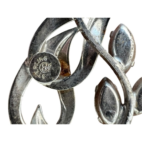 Vintage Sterling A.B. Rhinestone Necklace Curtis Creations‎ Signed Short Chain - Picture 6 of 9